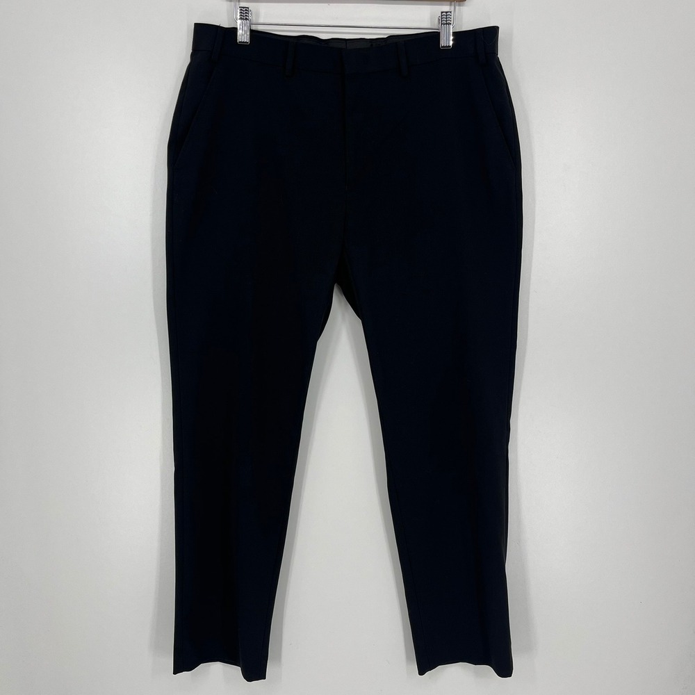 Calvin Klein Mens Black Stretch Dress Pants Trousers Size 36W x 30L